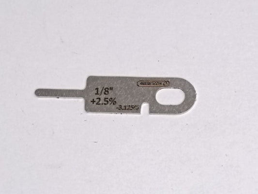 wire rope and sheave gauge  on a grey background