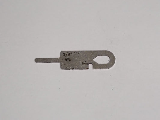 wire rope and sheave gauge  on a grey background