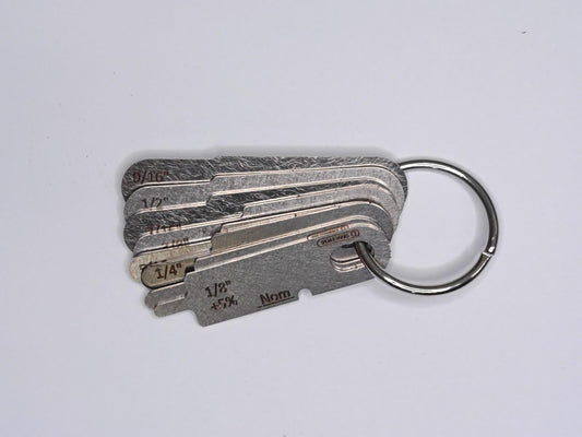 +5% Imperial Wire Rope and Sheave Gauge 1/8 to 9/16 (8 Gauges)