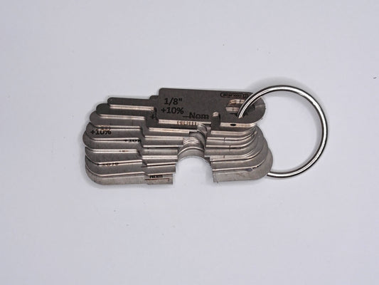 +10% Imperial Wire Rope and Sheave Gauge 1/8 to 9/16 (8 Gauges)