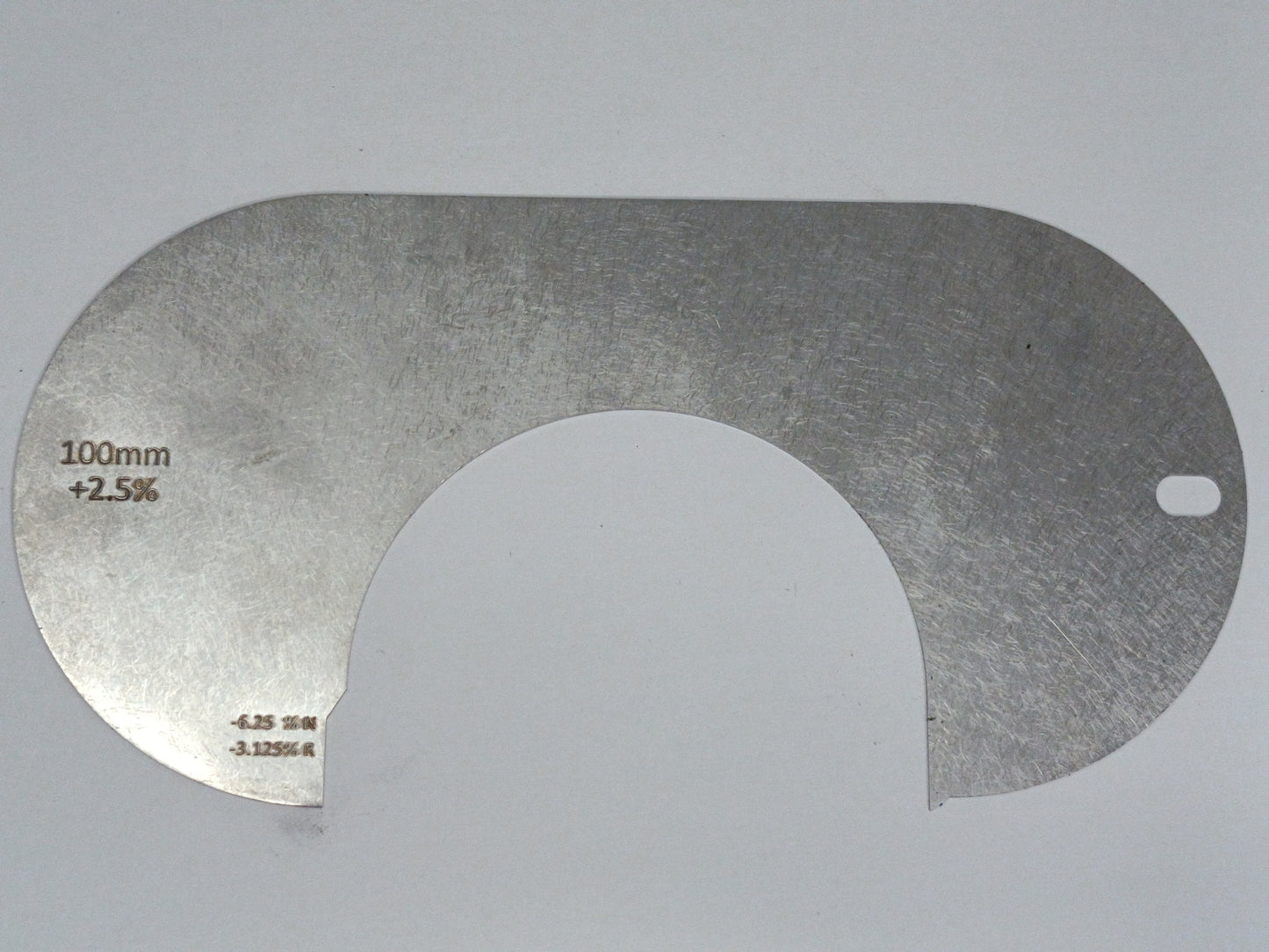 wire rope and sheave gauge  on a grey background