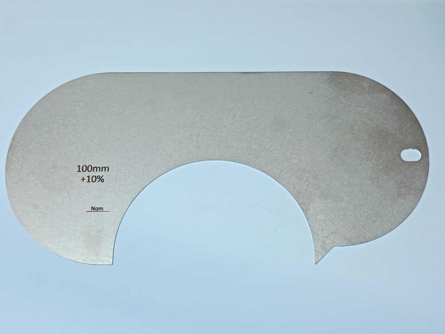 wire rope and sheave gauge  on a grey background