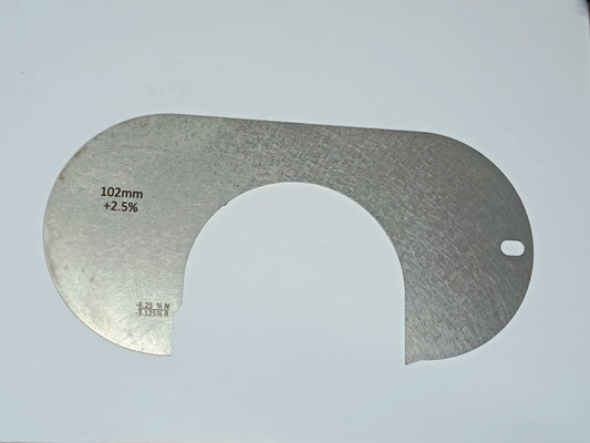 wire rope and sheave gauge  on a grey background