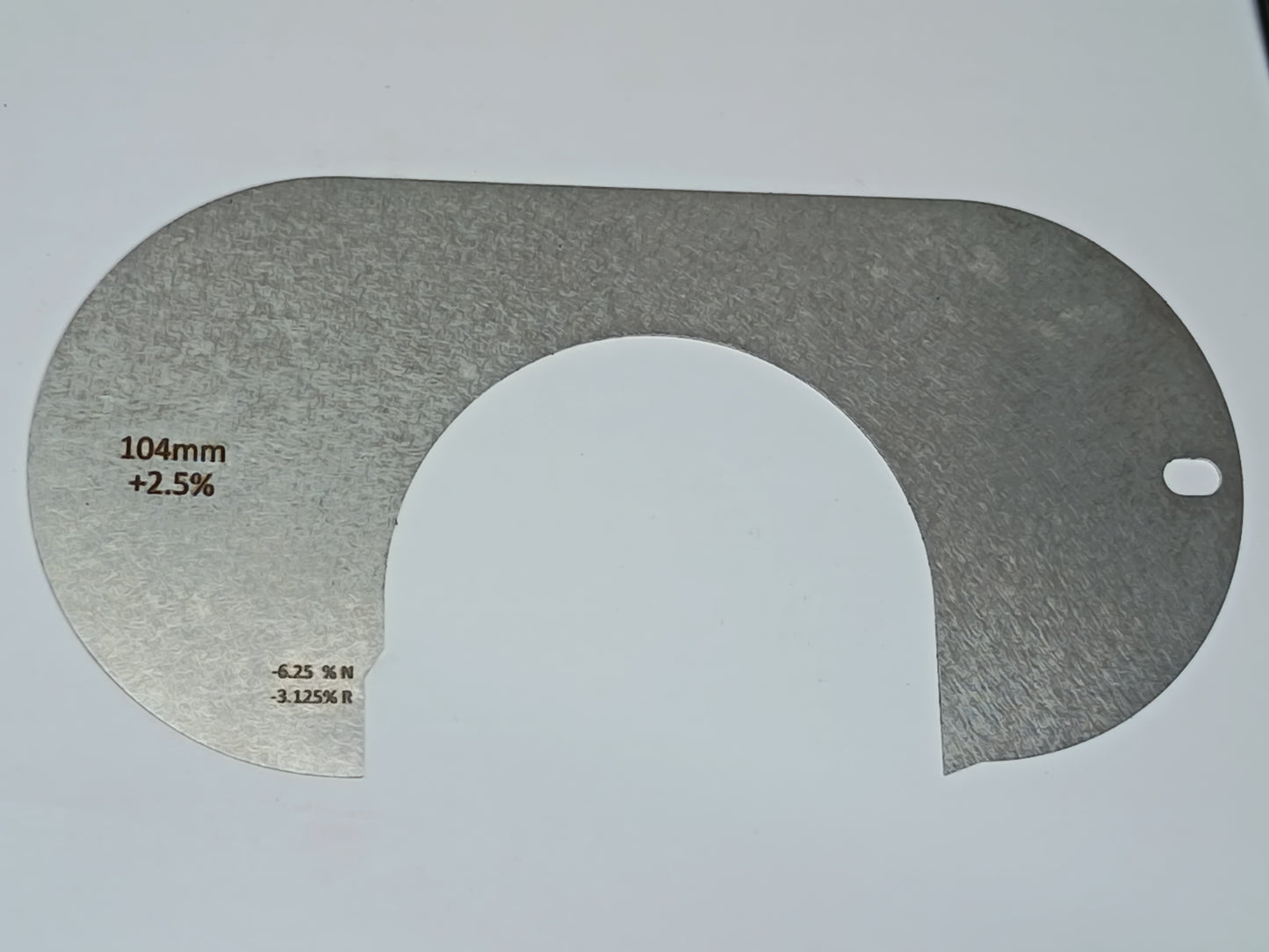 wire rope and sheave gauge  on a grey background
