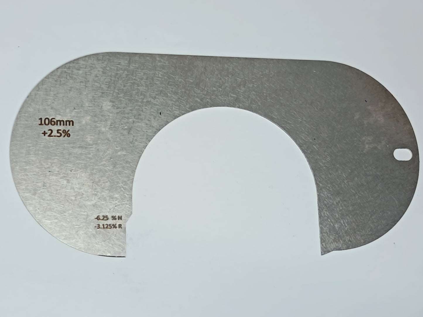 wire rope and sheave gauge  on a grey background
