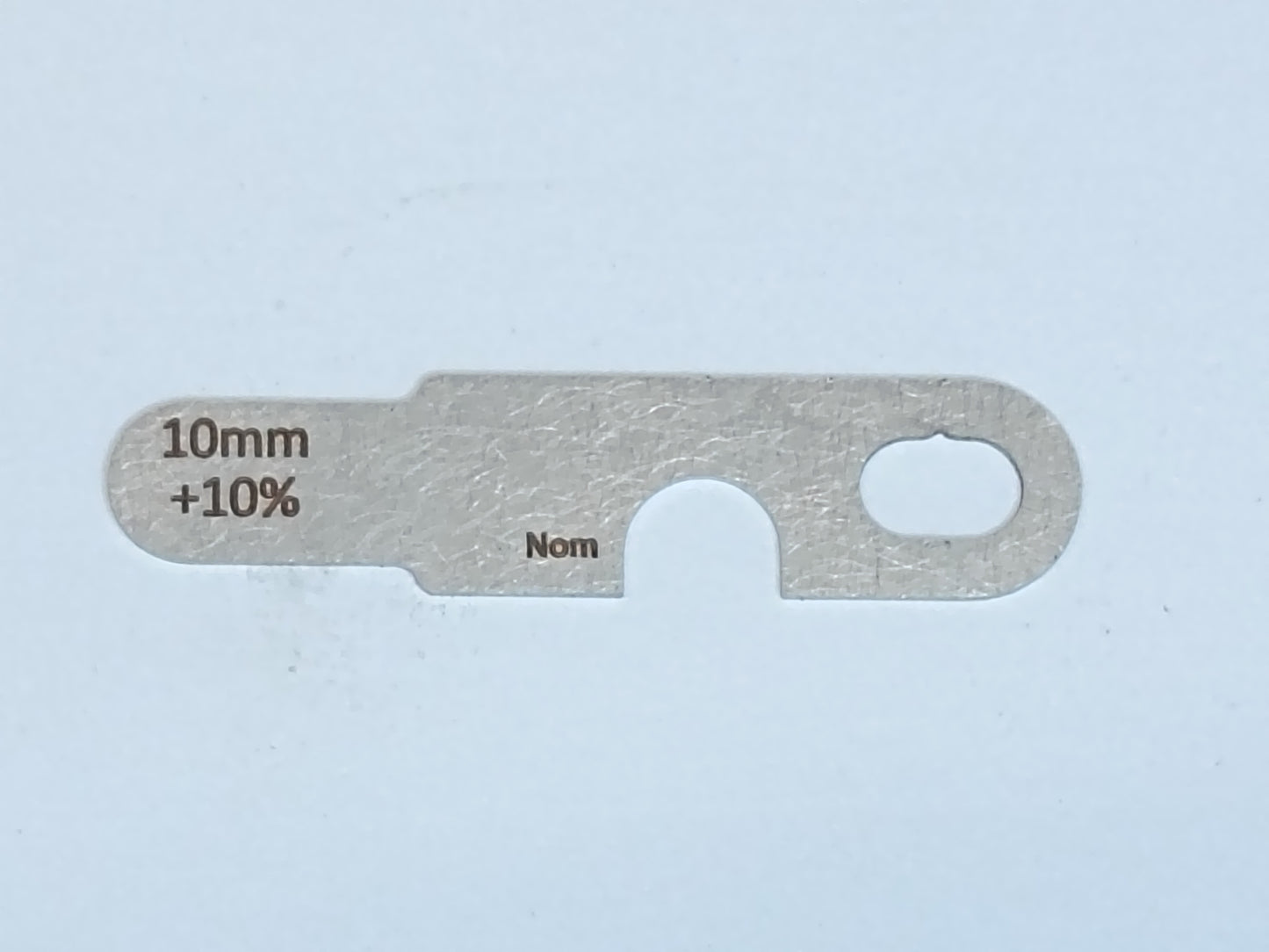 wire rope and sheave gauge  on a grey background