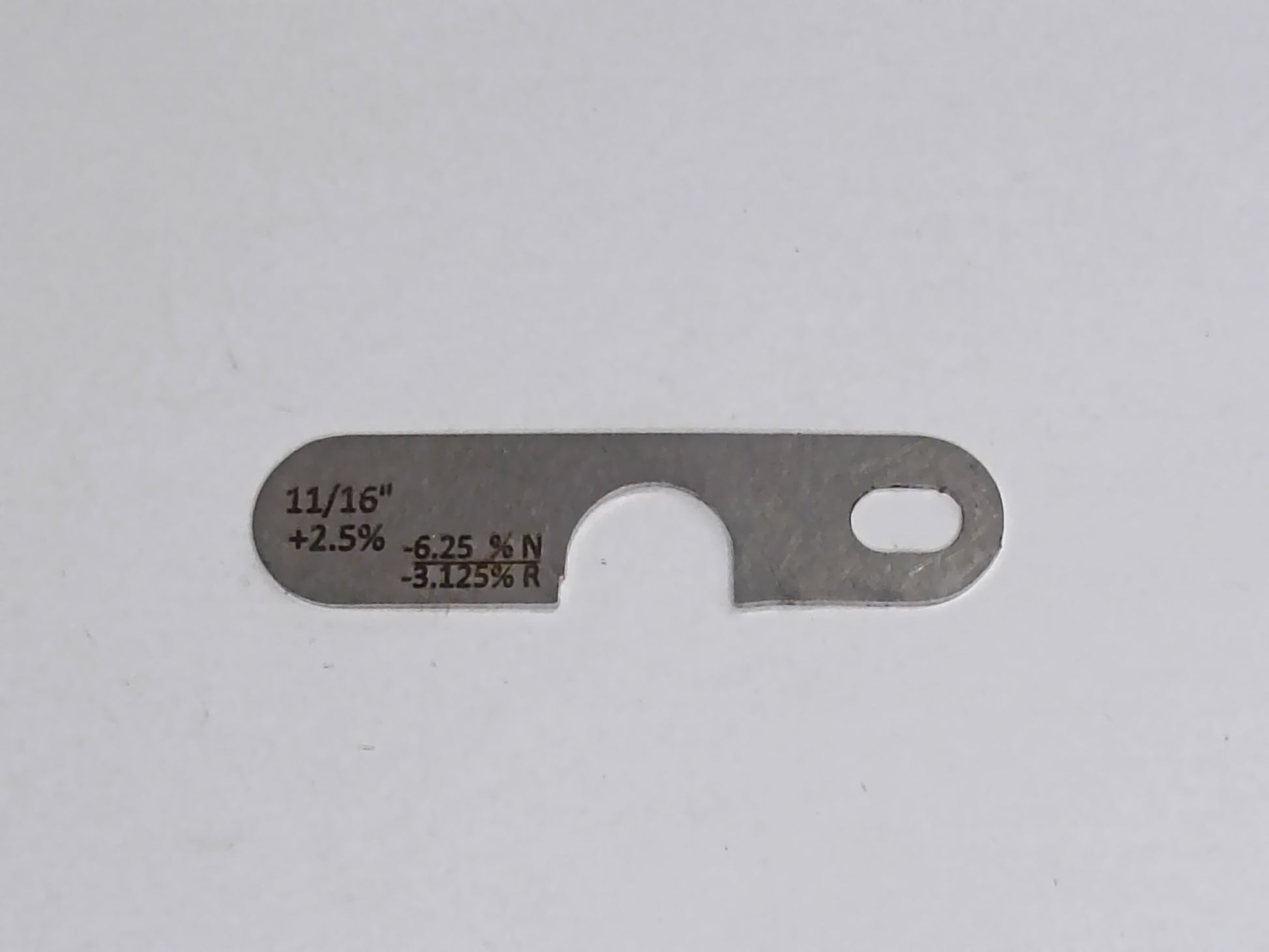 wire rope and sheave gauge  on a grey background