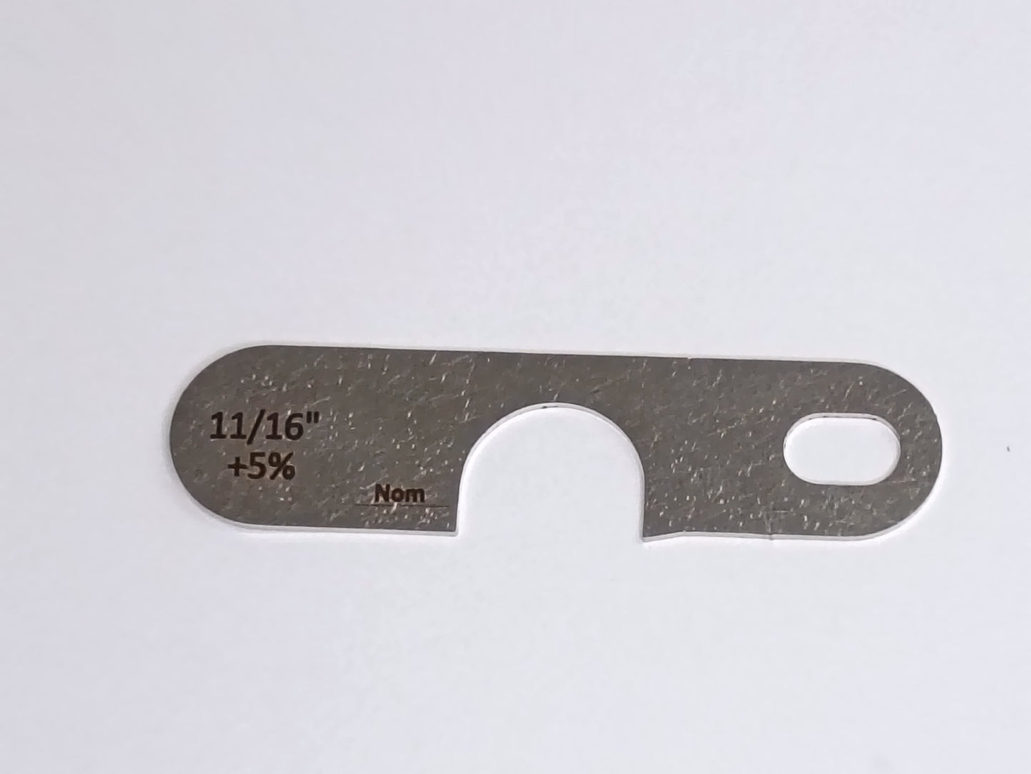 wire rope and sheave gauge  on a grey background