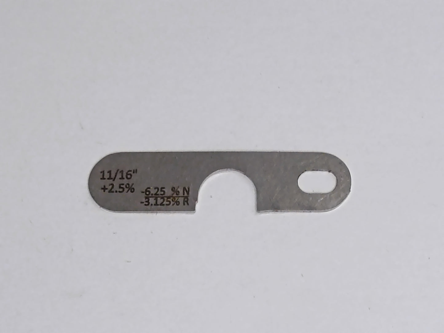 wire rope and sheave gauge  on a grey background