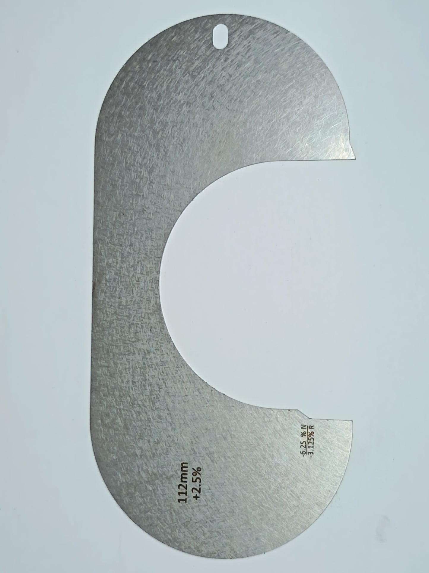 wire rope and sheave gauge  on a grey background