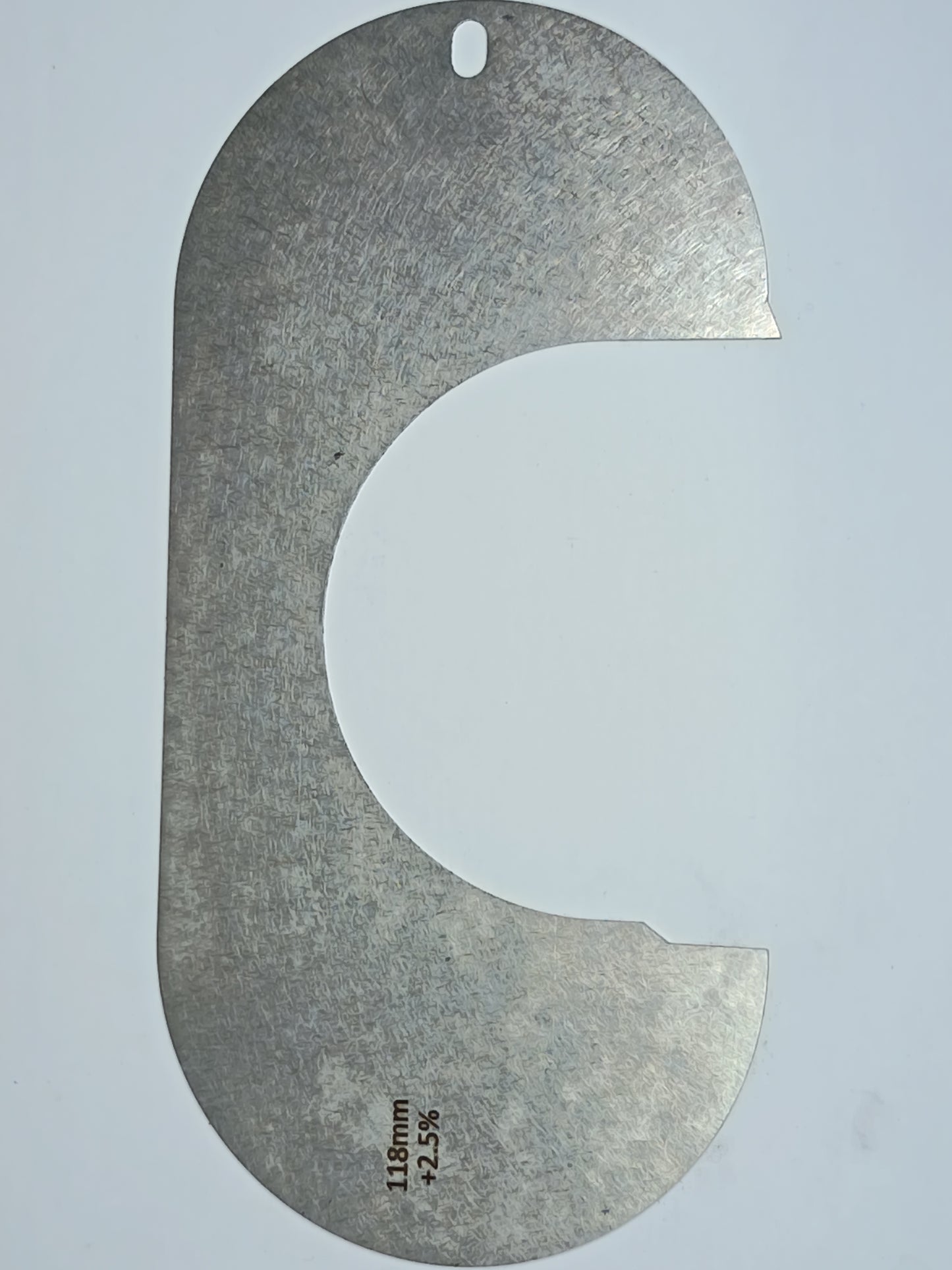 wire rope and sheave gauge  on a grey background