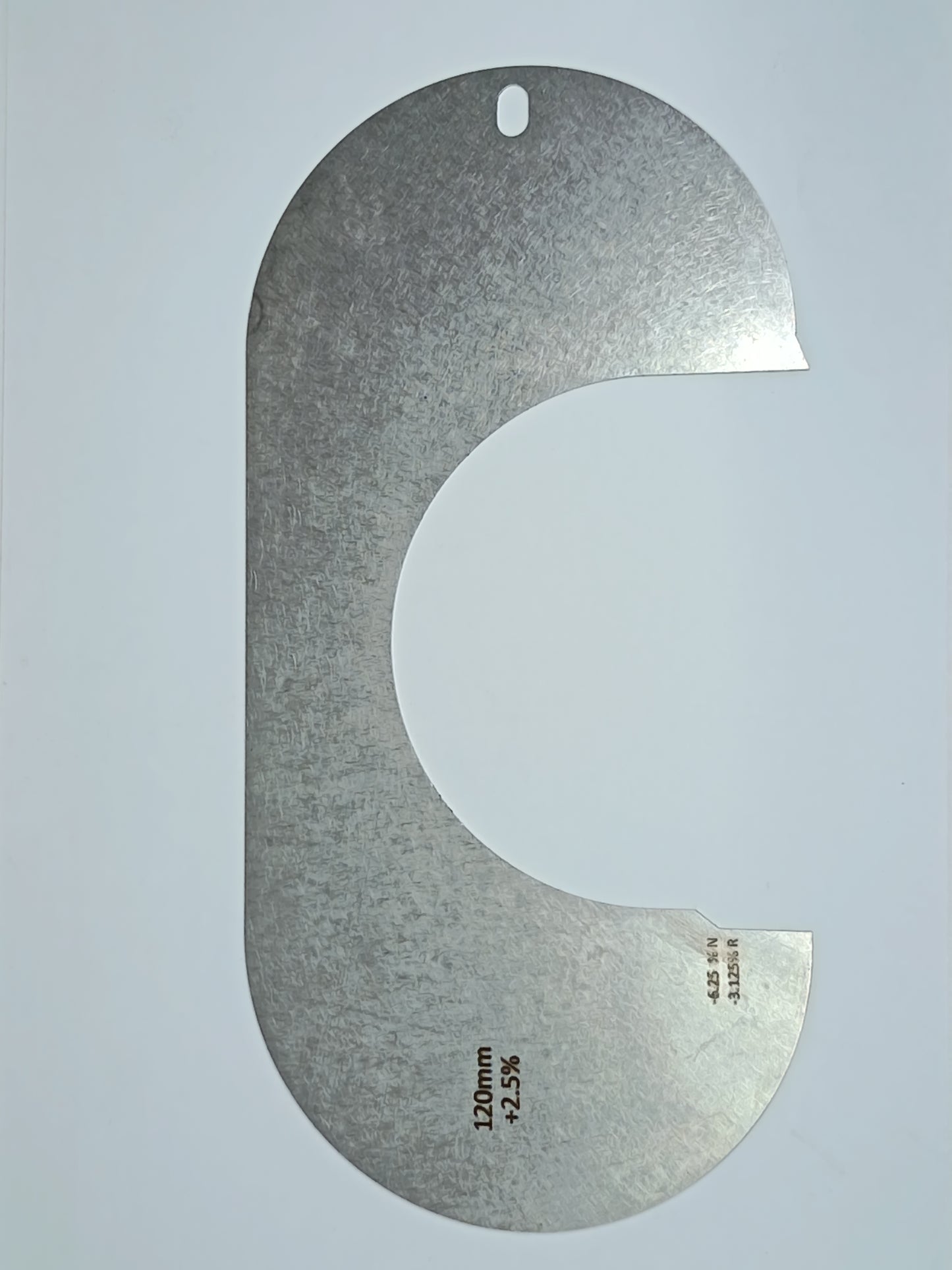wire rope and sheave gauge  on a grey background