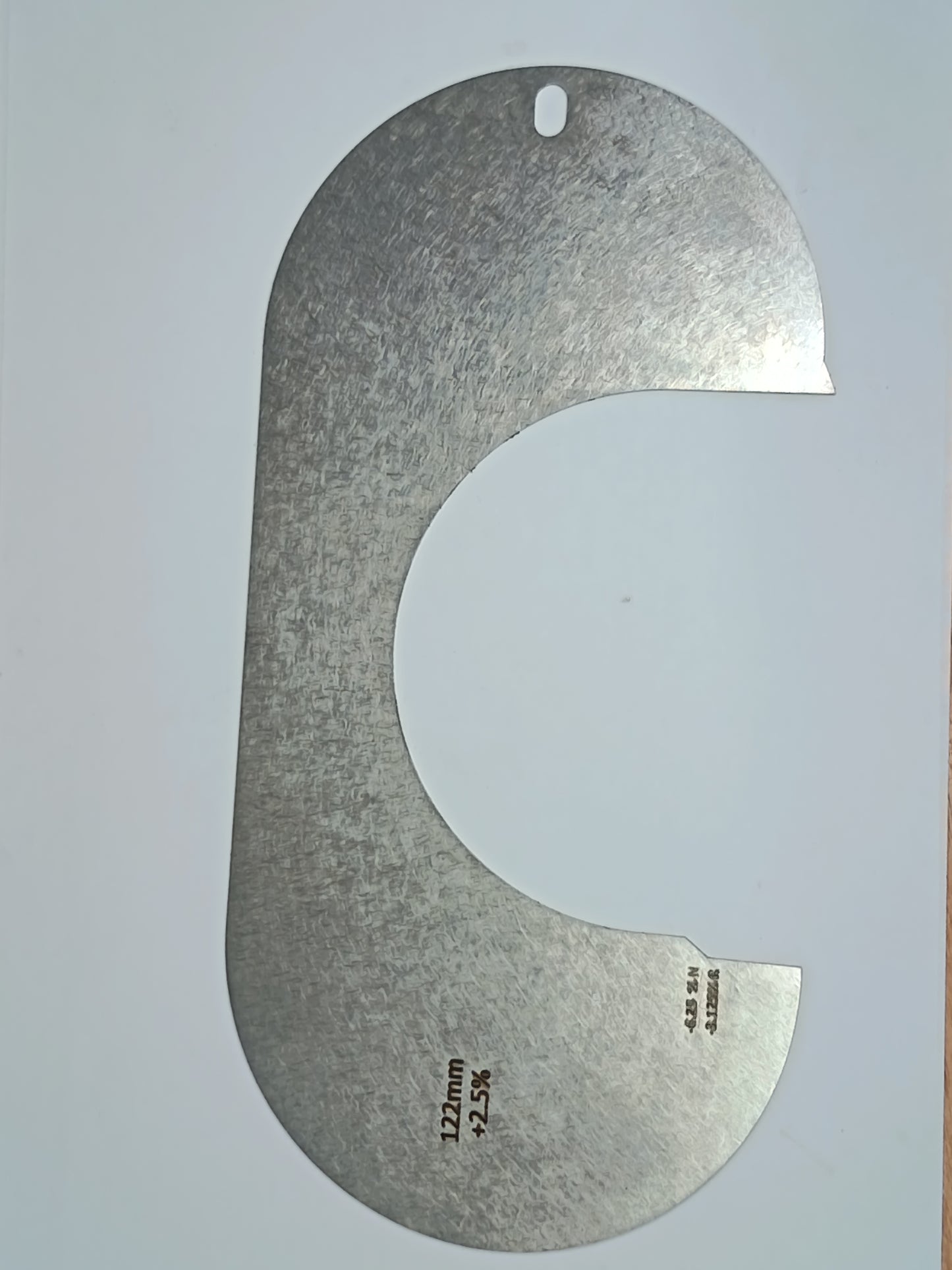 wire rope and sheave gauge  on a grey background