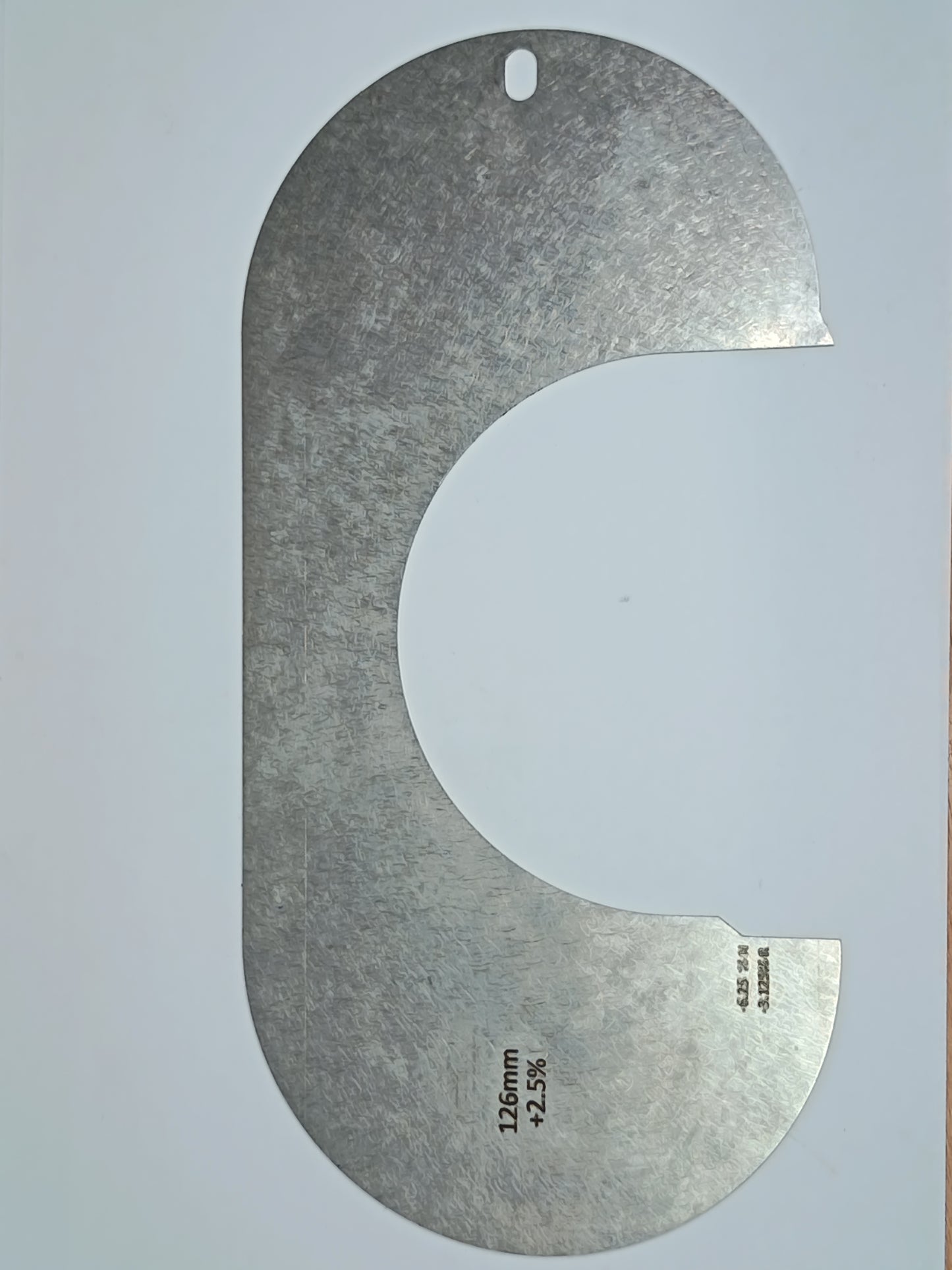 wire rope and sheave gauge  on a grey background