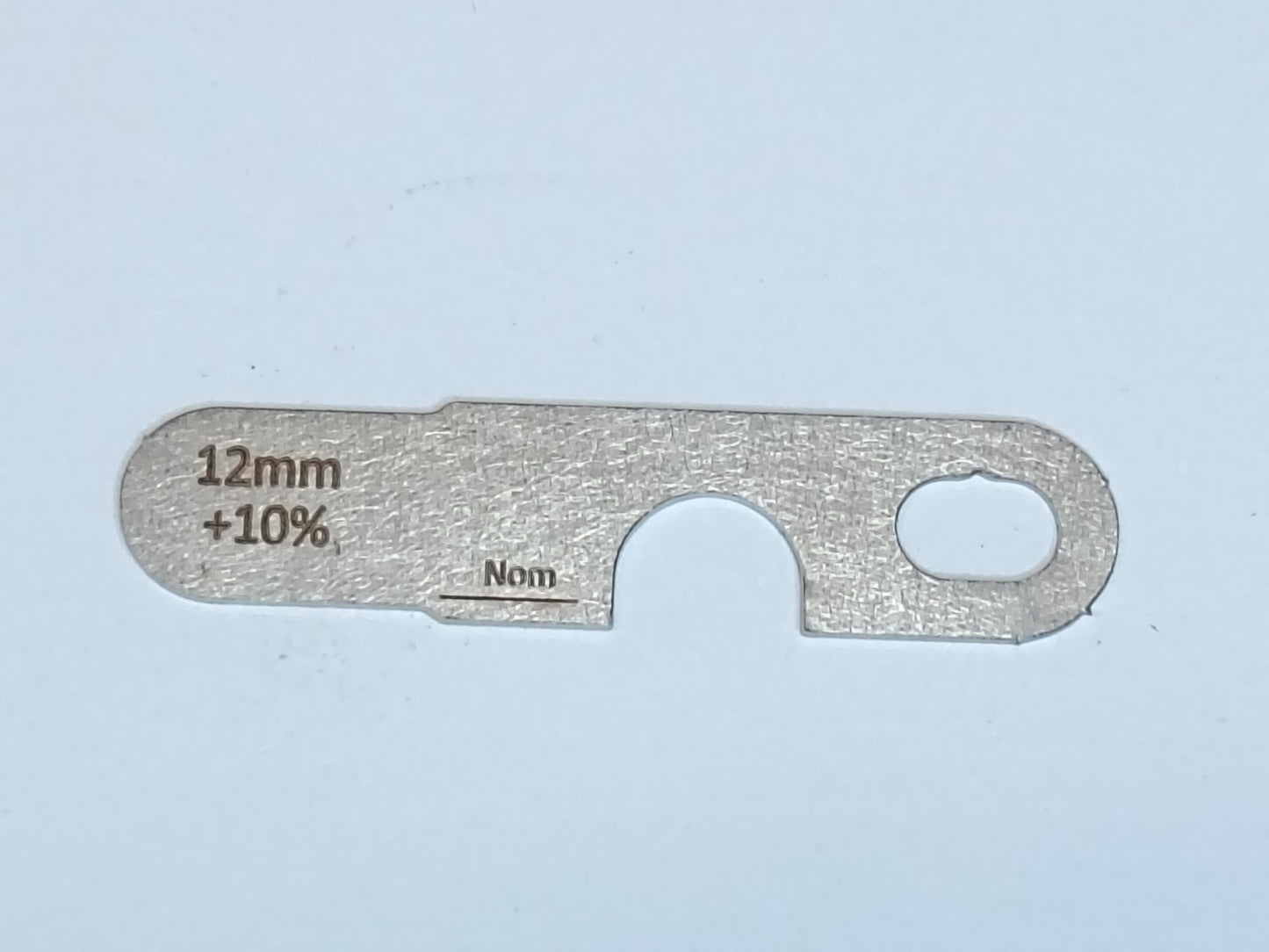 wire rope and sheave gauge  on a grey background