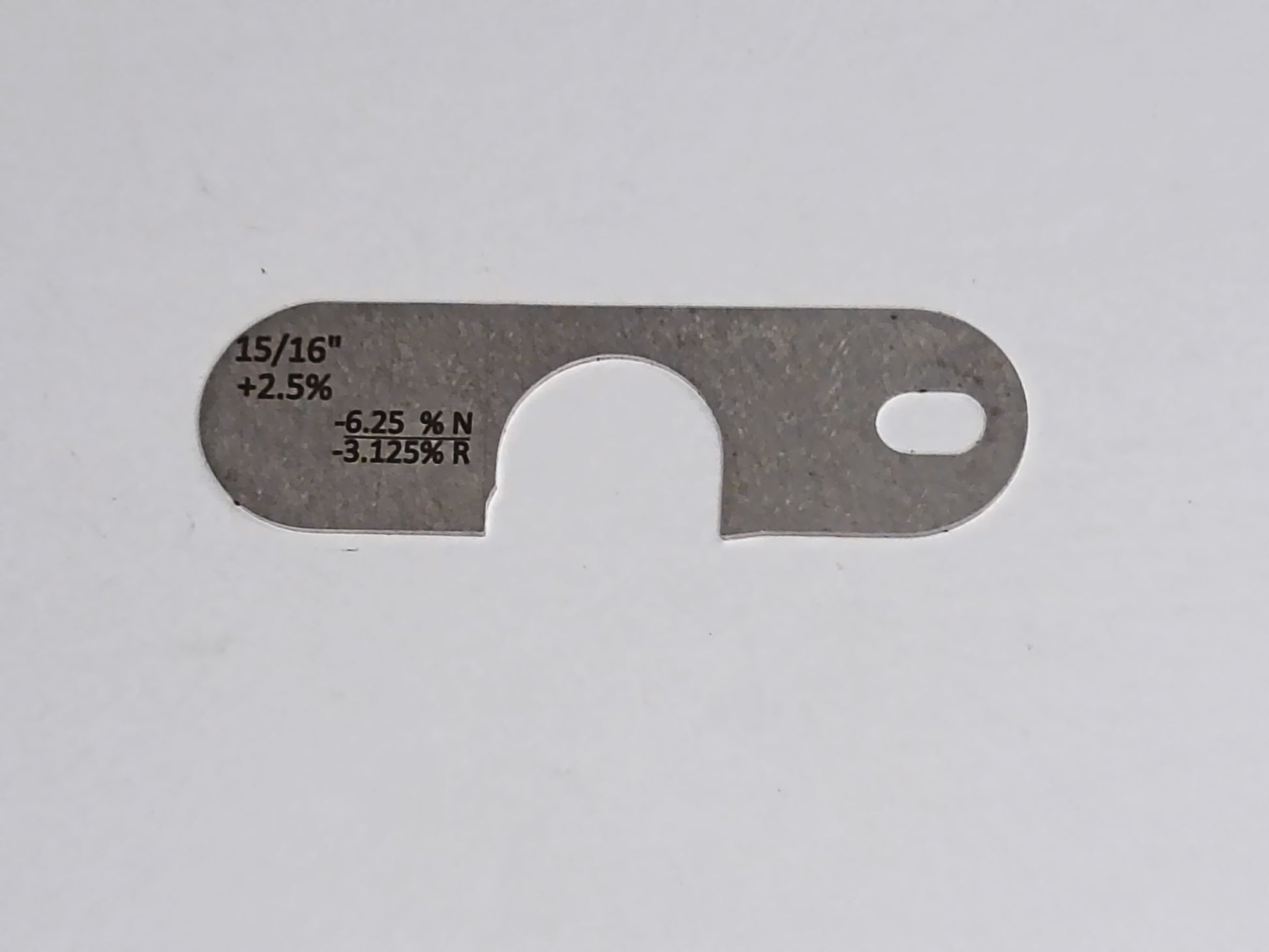 wire rope and sheave gauge  on a grey background