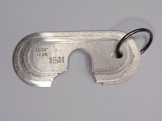+2.5% Imperial Wire Rope and Sheave Gauge 15/16" to 1-7/8 (10 Gauges)