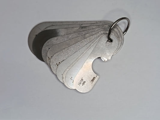 wire rope and sheave gauge  on a grey background