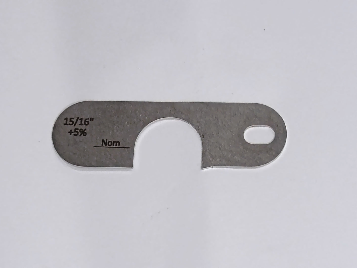 wire rope and sheave gauge  on a grey background