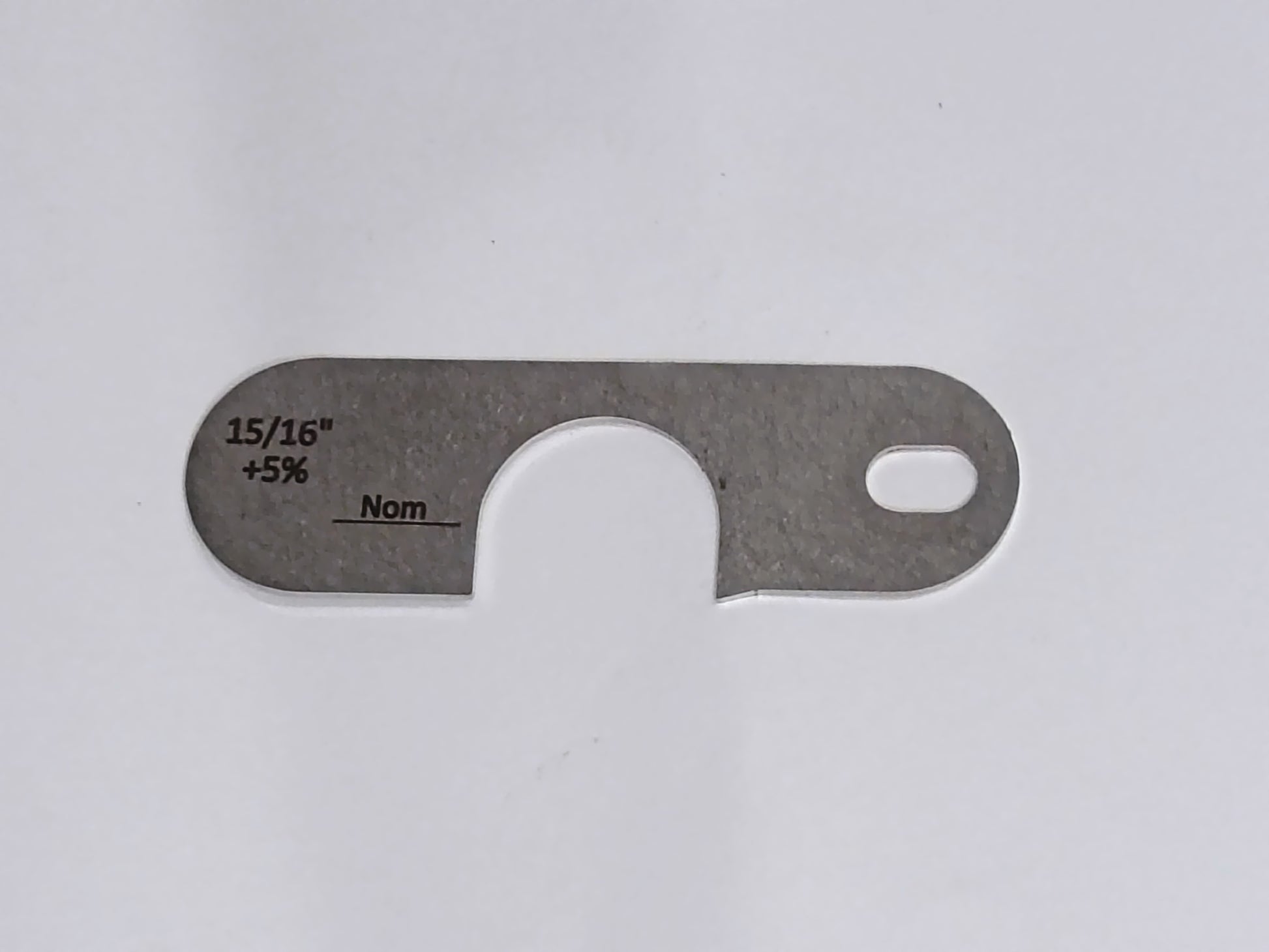 wire rope and sheave gauge  on a grey background