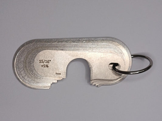 5% Imperial Wire Rope and Sheave Gauge 15/16" to 1-7/8 (10 Gauges)