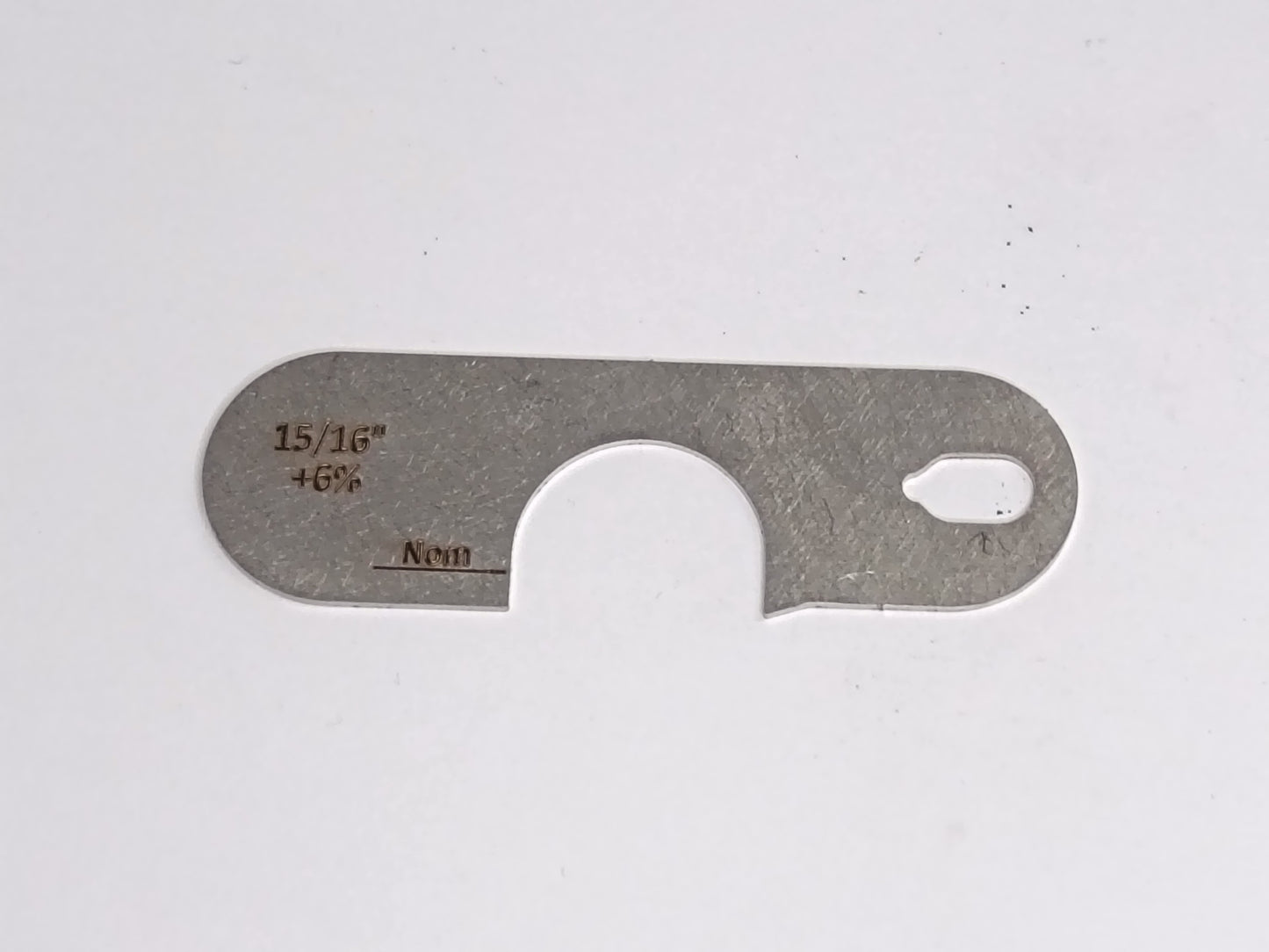 wire rope and sheave gauge  on a grey background