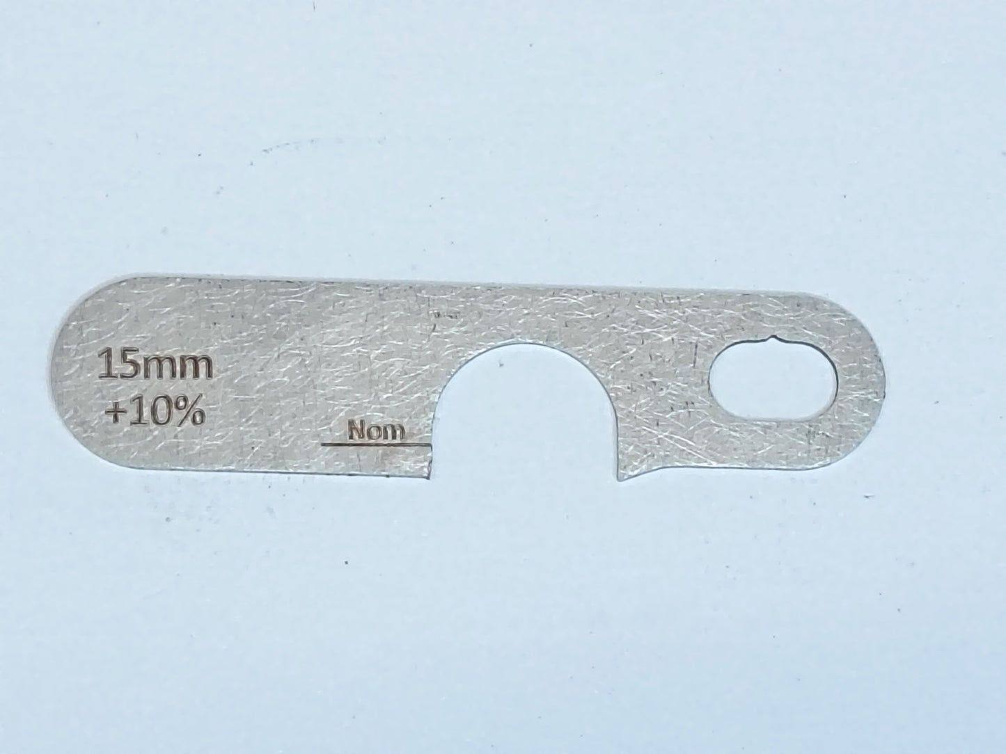 wire rope and sheave gauge  on a grey background