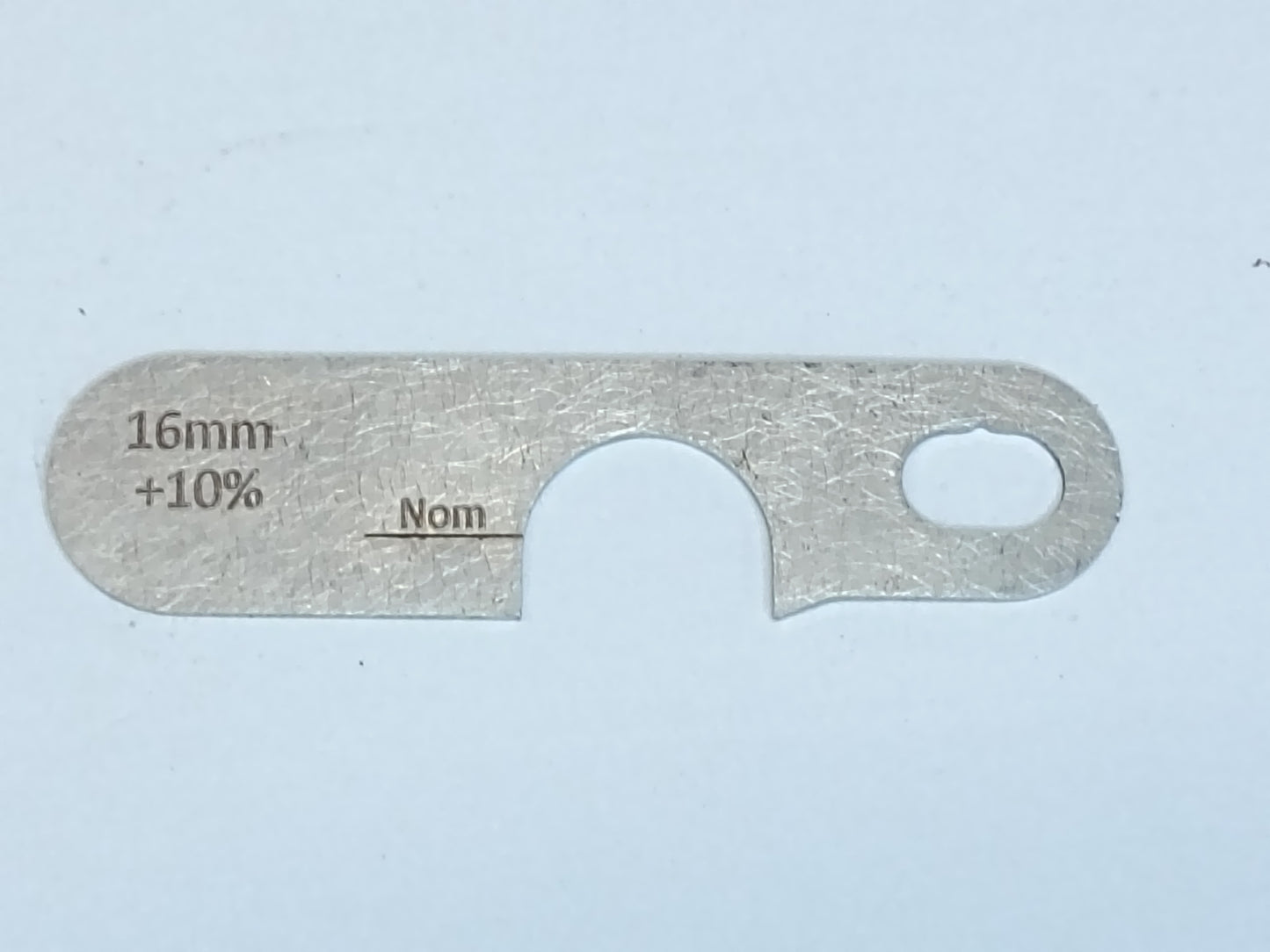 wire rope and sheave gauge  on a grey background