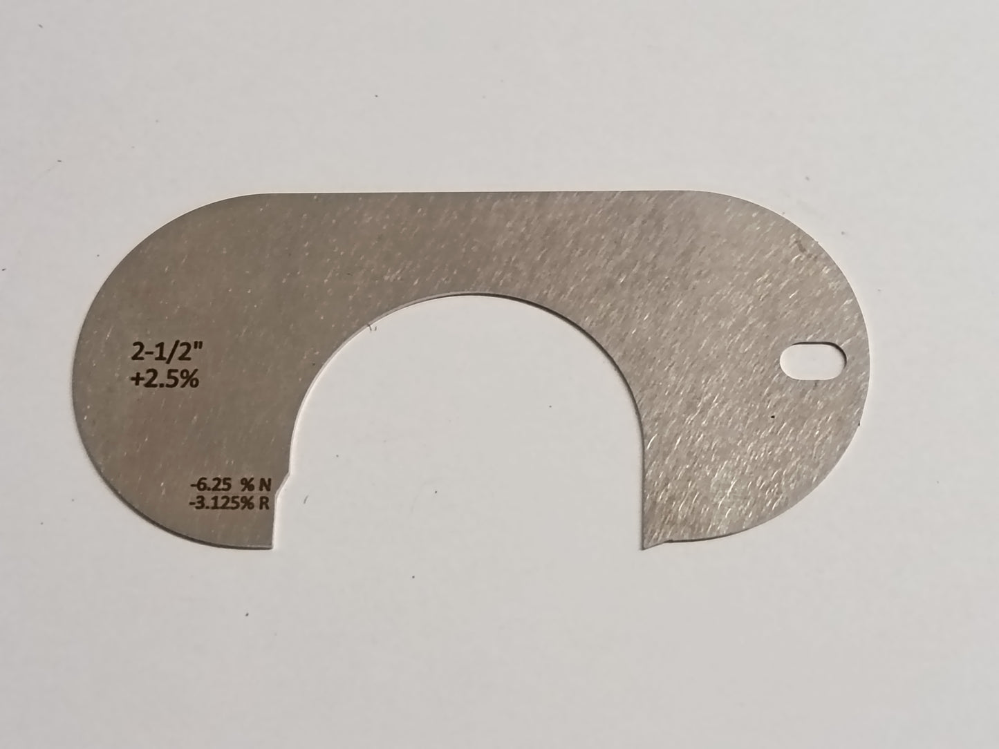 wire rope and sheave gauge  on a grey background