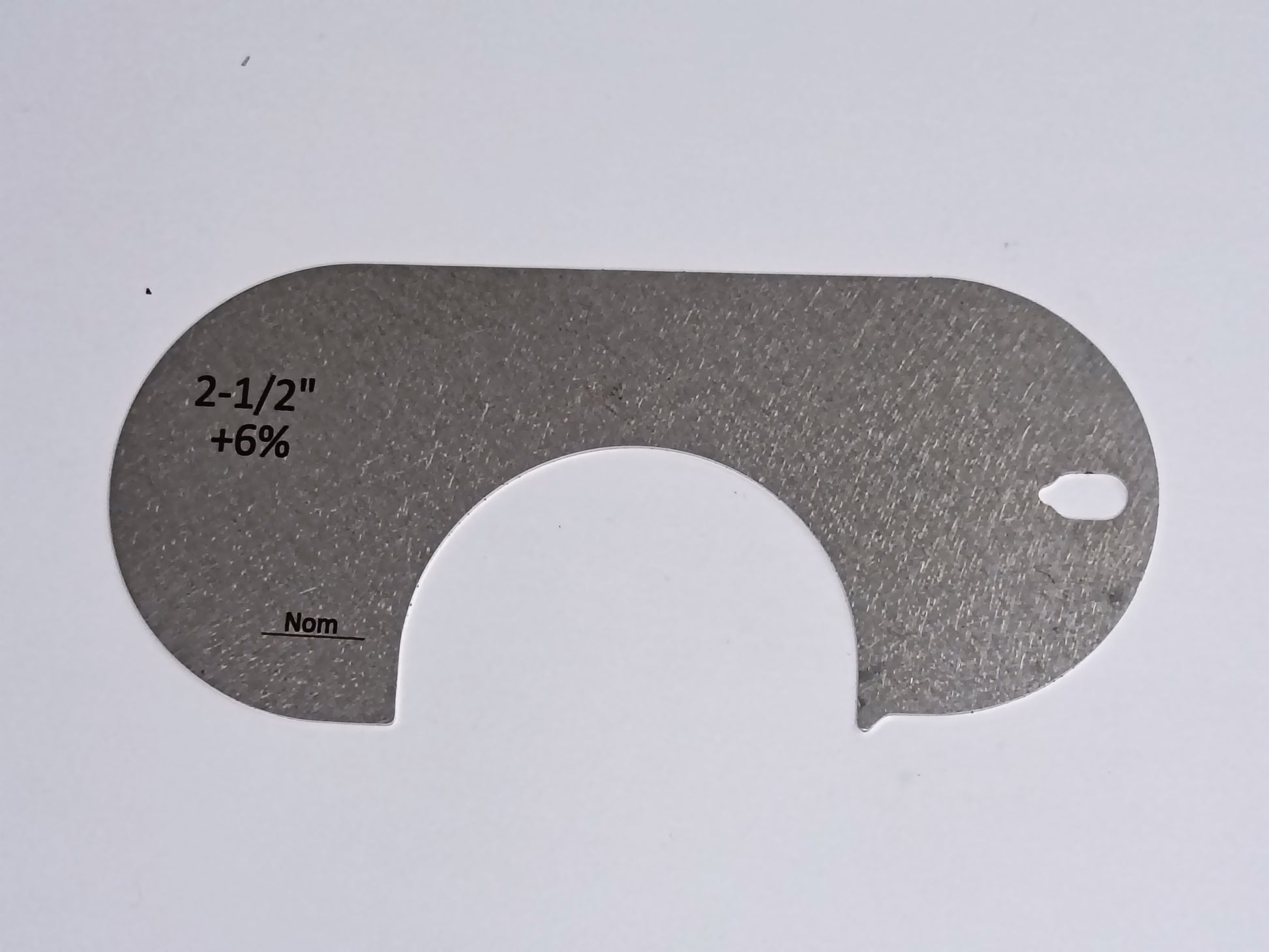 wire rope and sheave gauge  on a grey background
