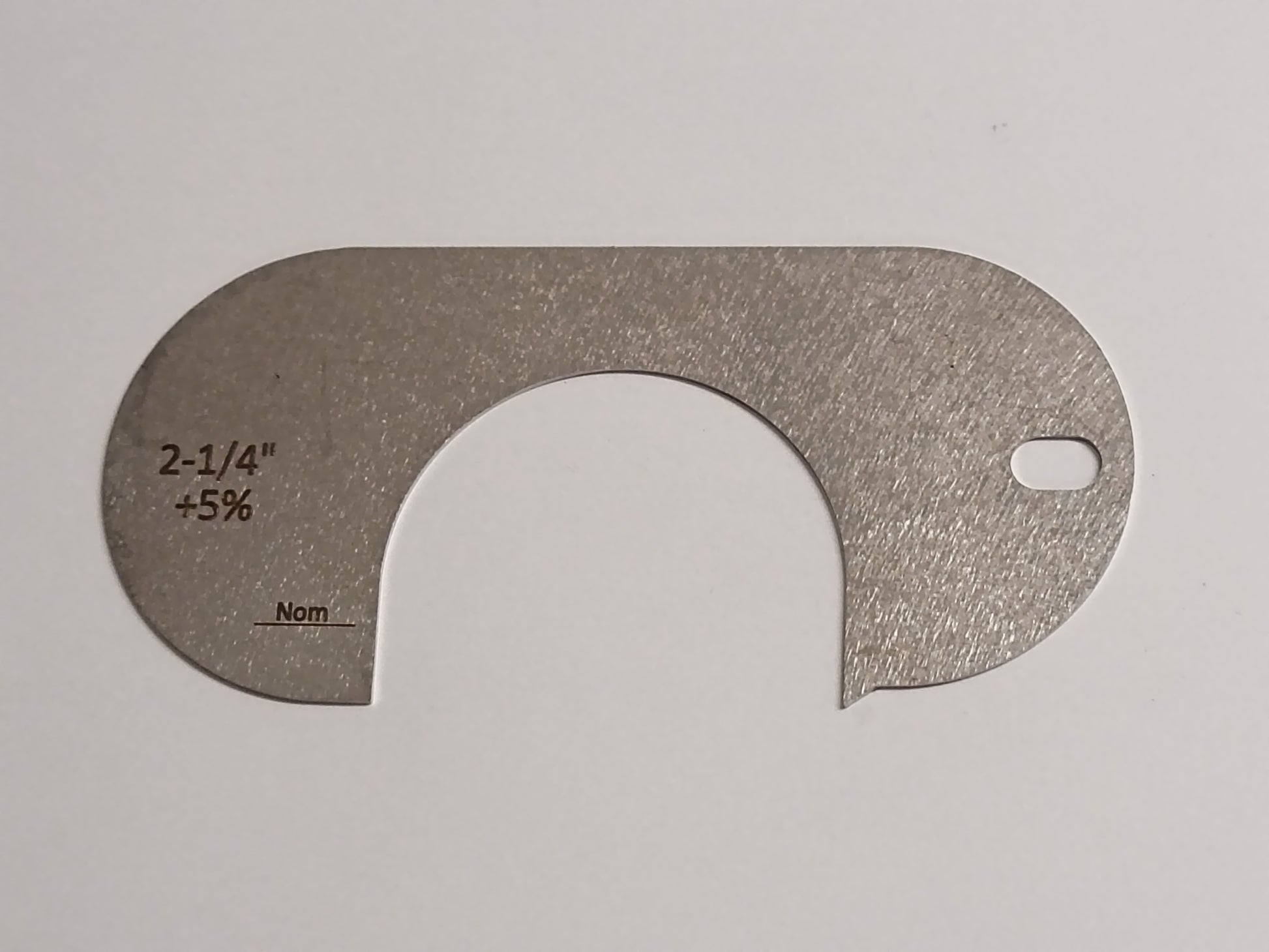 wire rope and sheave gauge  on a grey background