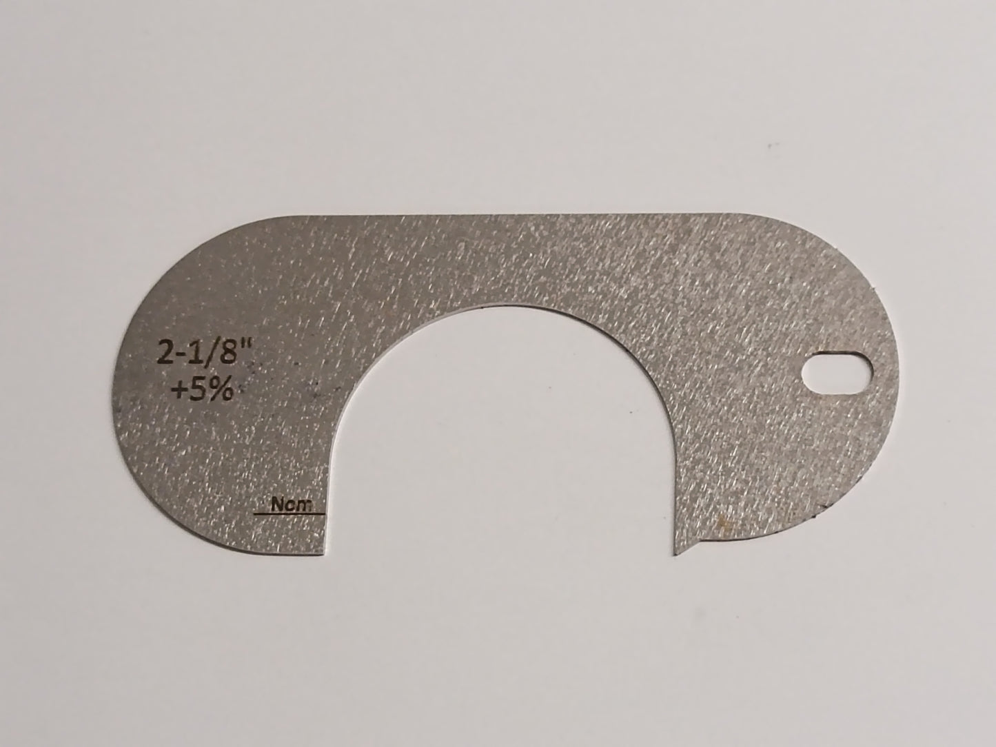 wire rope and sheave gauge  on a grey background