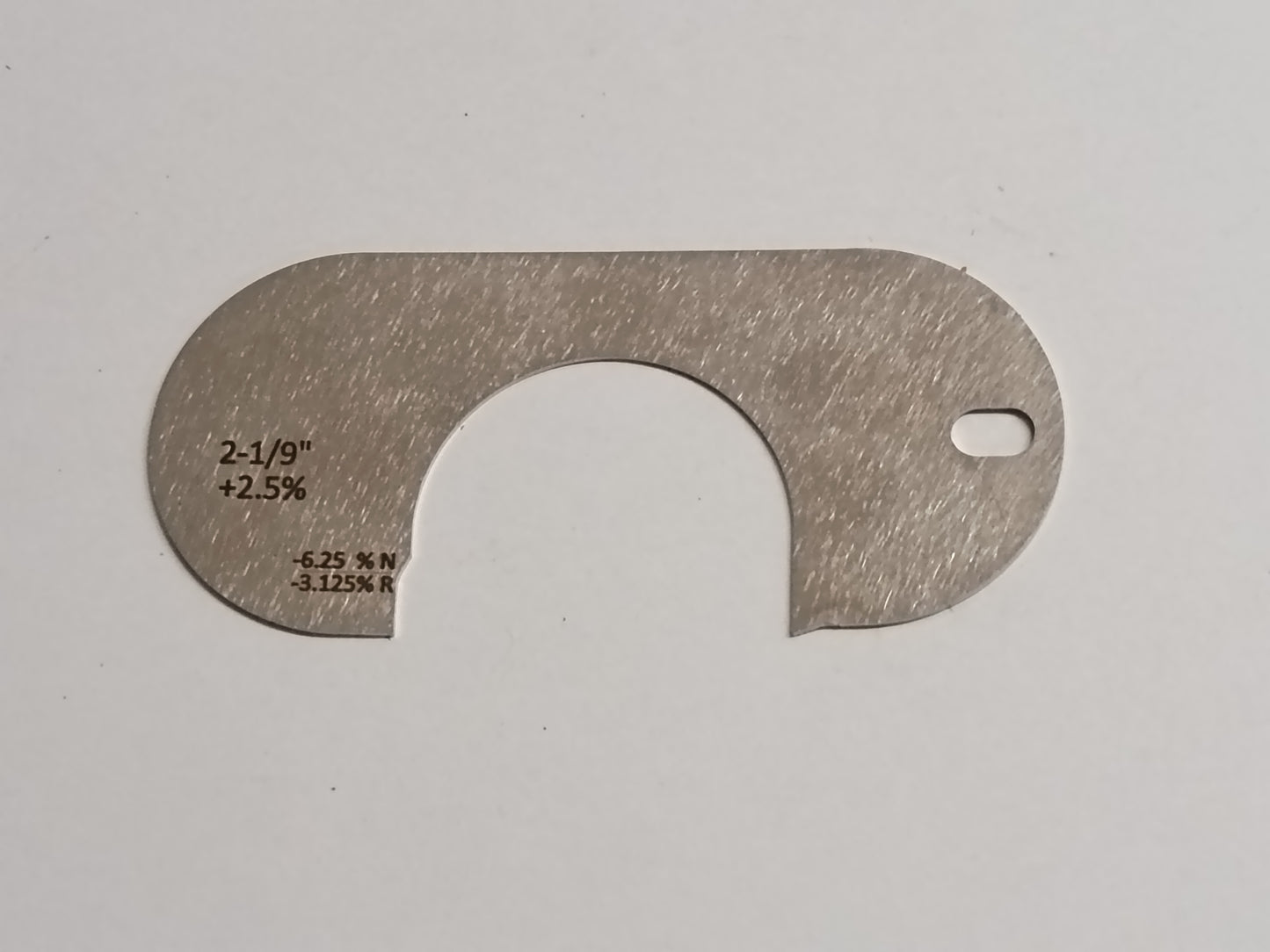 wire rope and sheave gauge  on a grey background