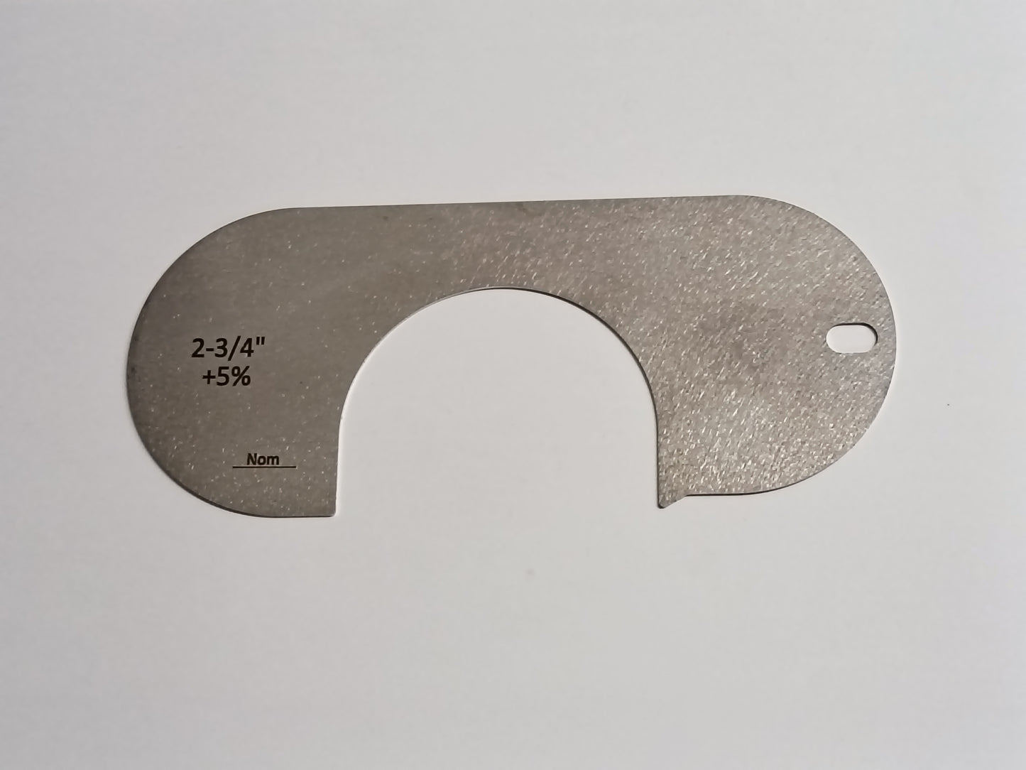 wire rope and sheave gauge  on a grey background