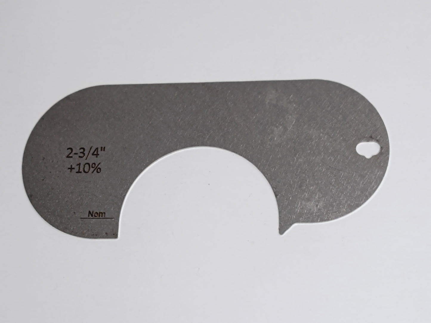 wire rope and sheave gauge  on a grey background