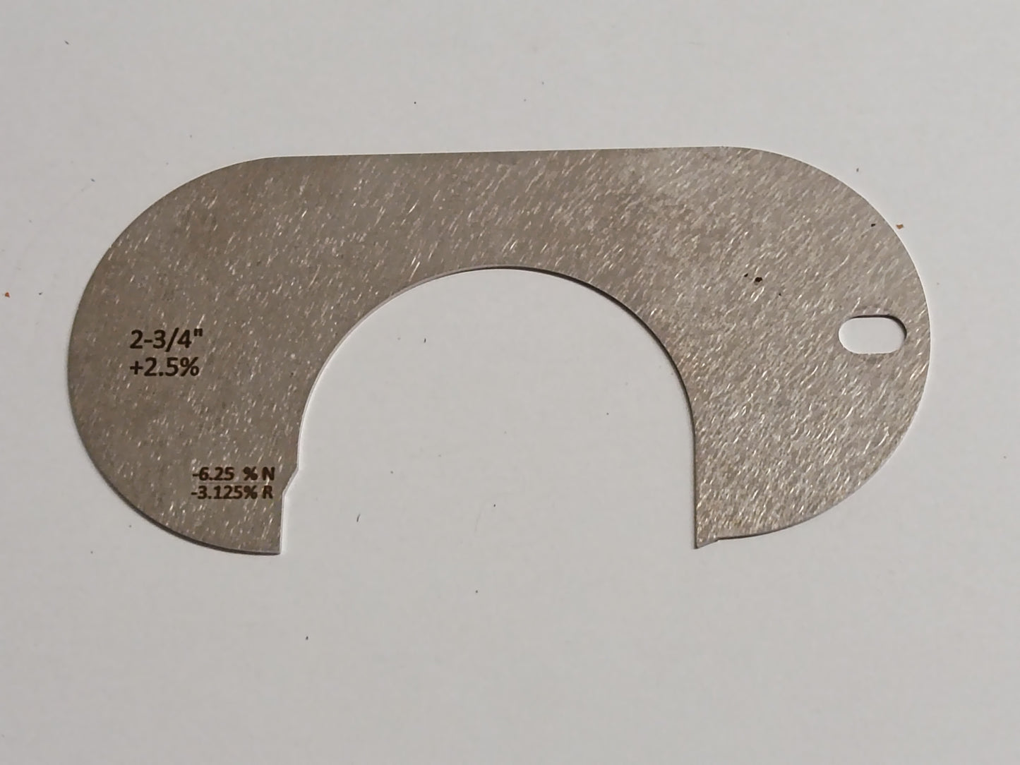 wire rope and sheave gauge  on a grey background