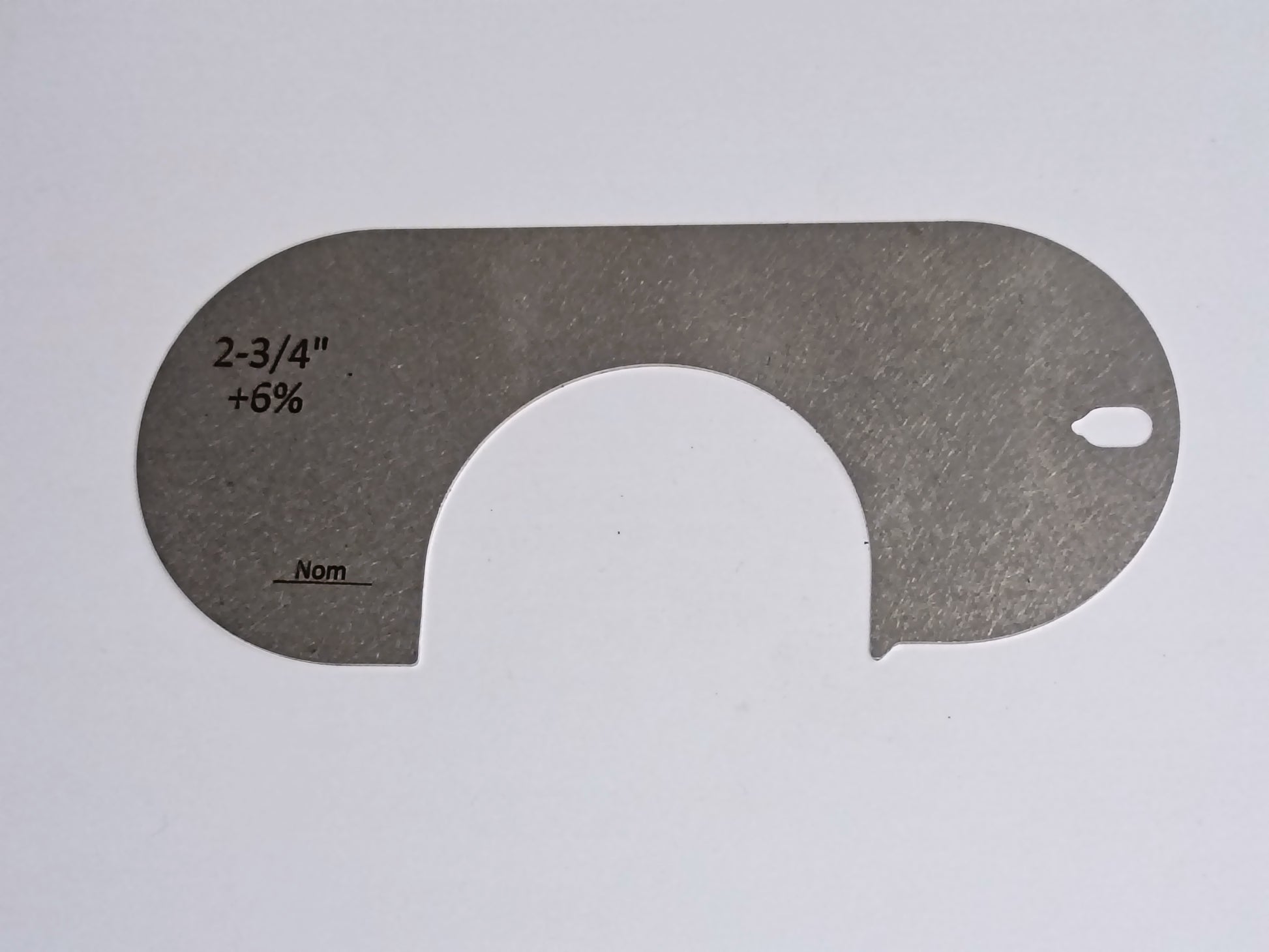 wire rope and sheave gauge  on a grey background