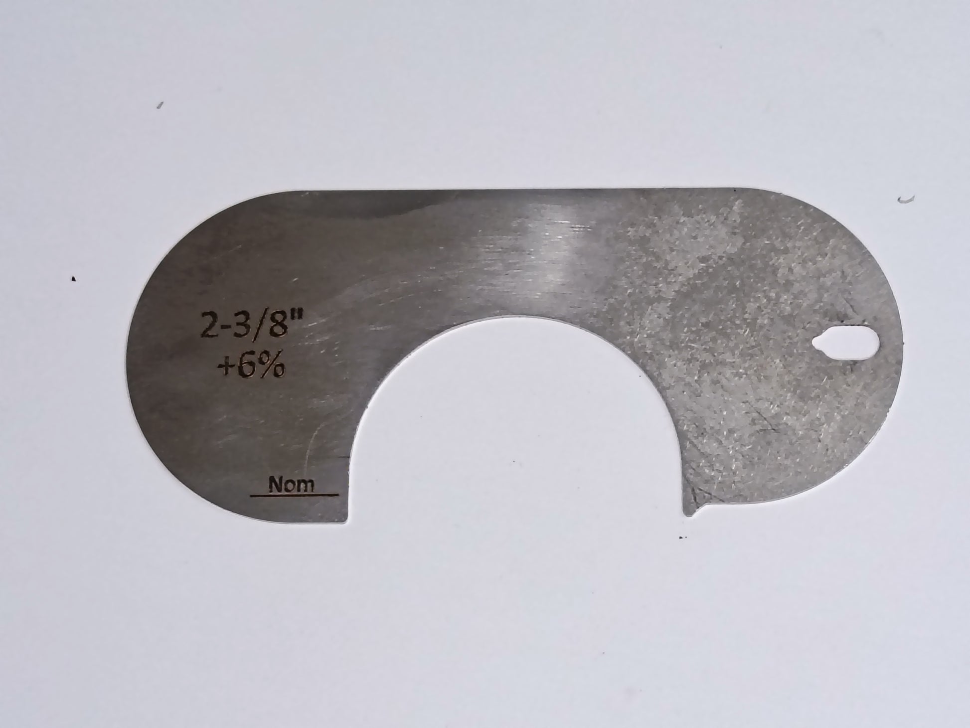 wire rope and sheave gauge  on a grey background