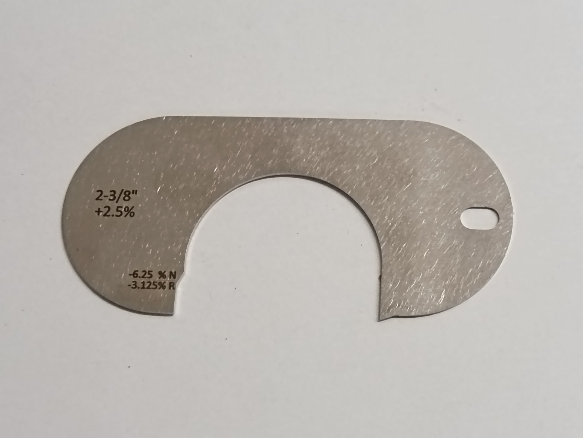 wire rope and sheave gauge  on a grey background