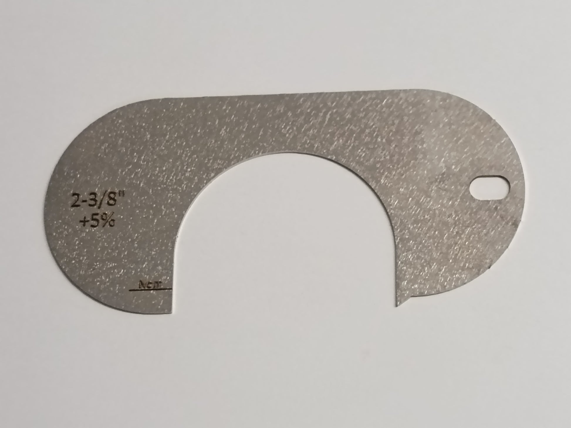 wire rope and sheave gauge  on a grey background