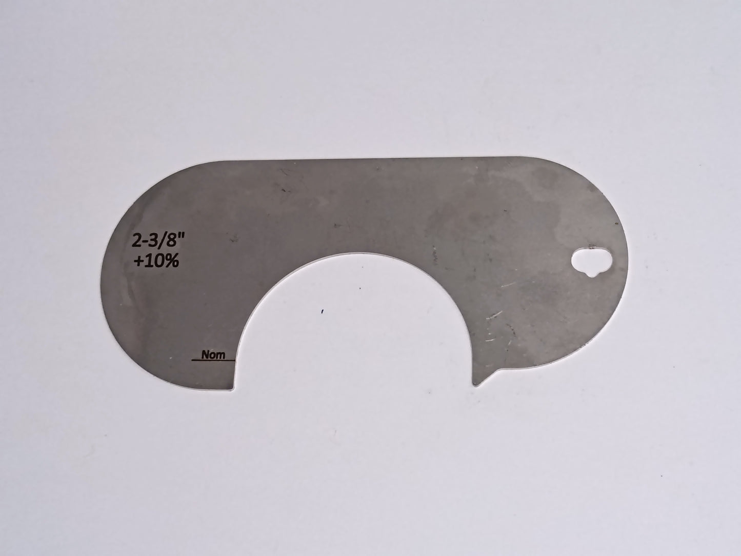 wire rope and sheave gauge  on a grey background