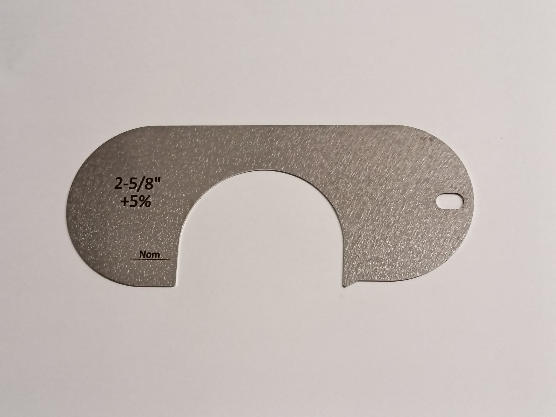 wire rope and sheave gauge  on a grey background
