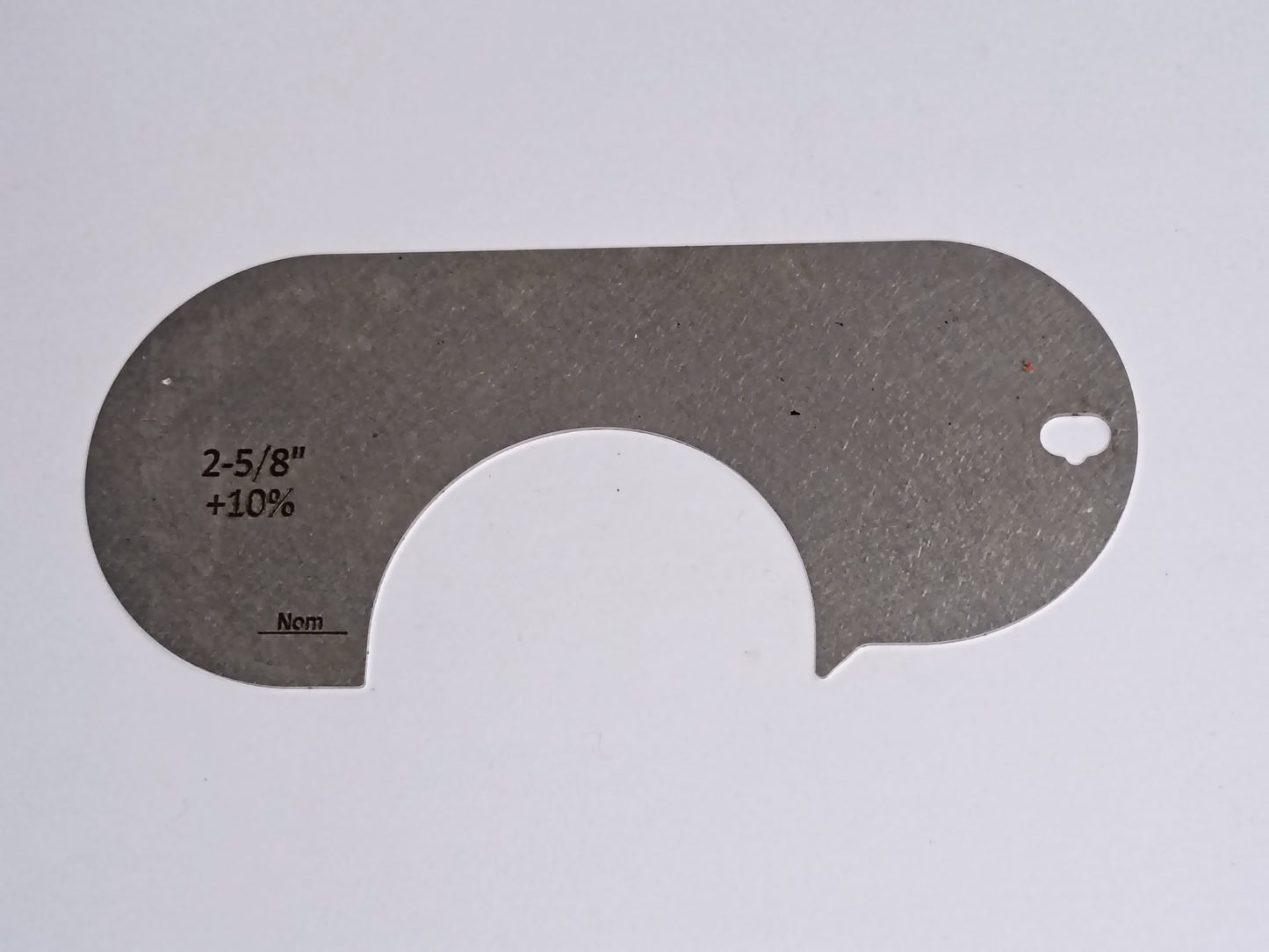 wire rope and sheave gauge  on a grey background