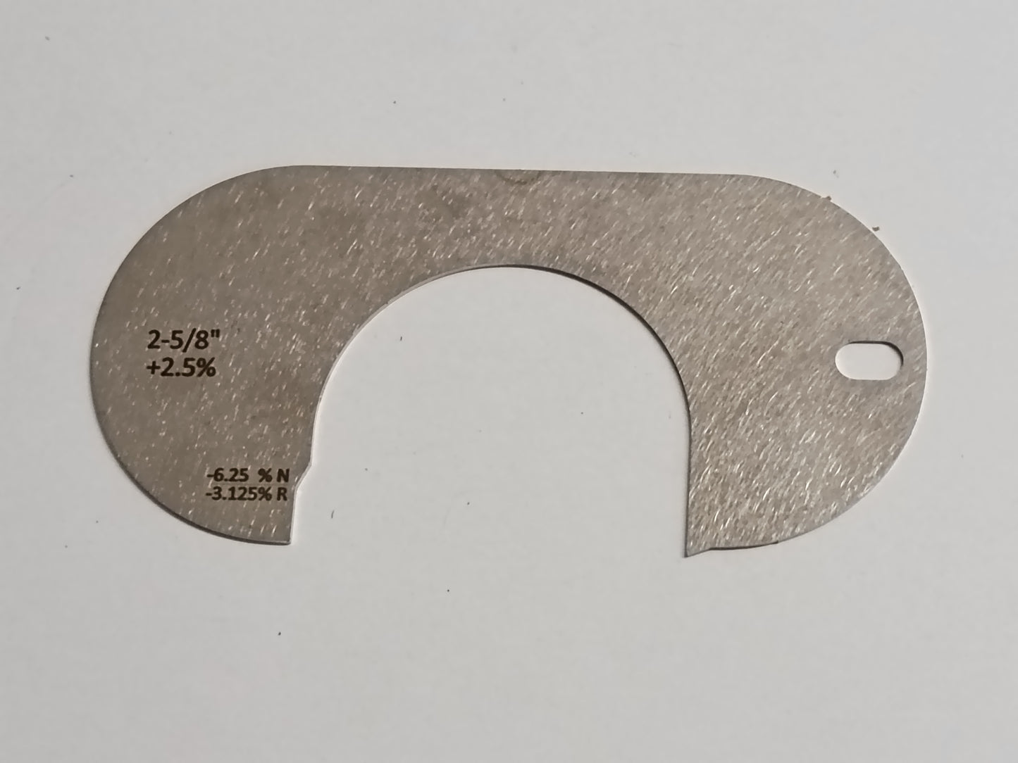 wire rope and sheave gauge  on a grey background