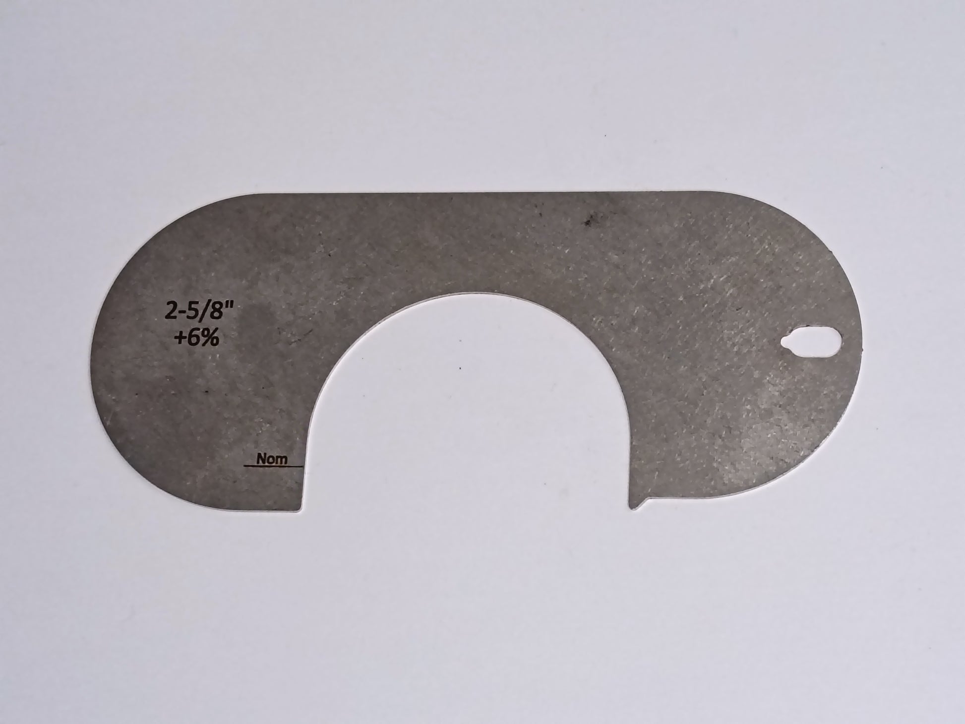 wire rope and sheave gauge  on a grey background