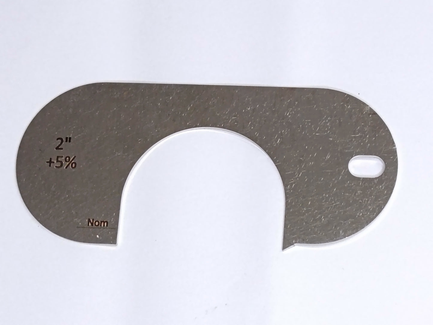 wire rope and sheave gauge  on a grey background