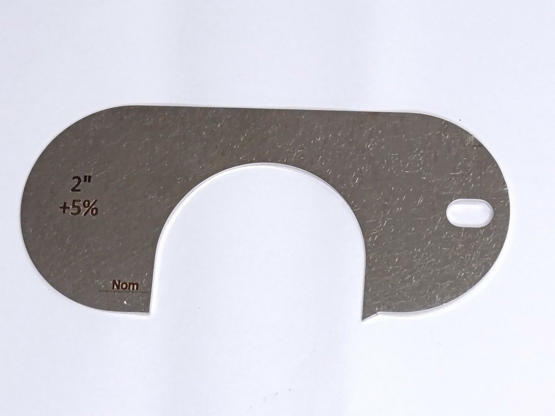 wire rope and sheave gauge  on a grey background