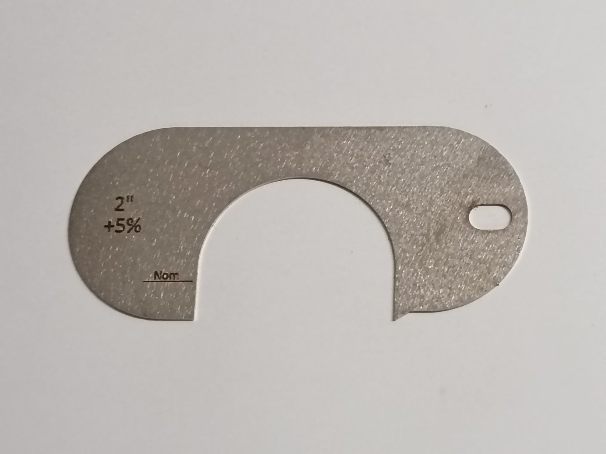 wire rope and sheave gauge  on a grey background