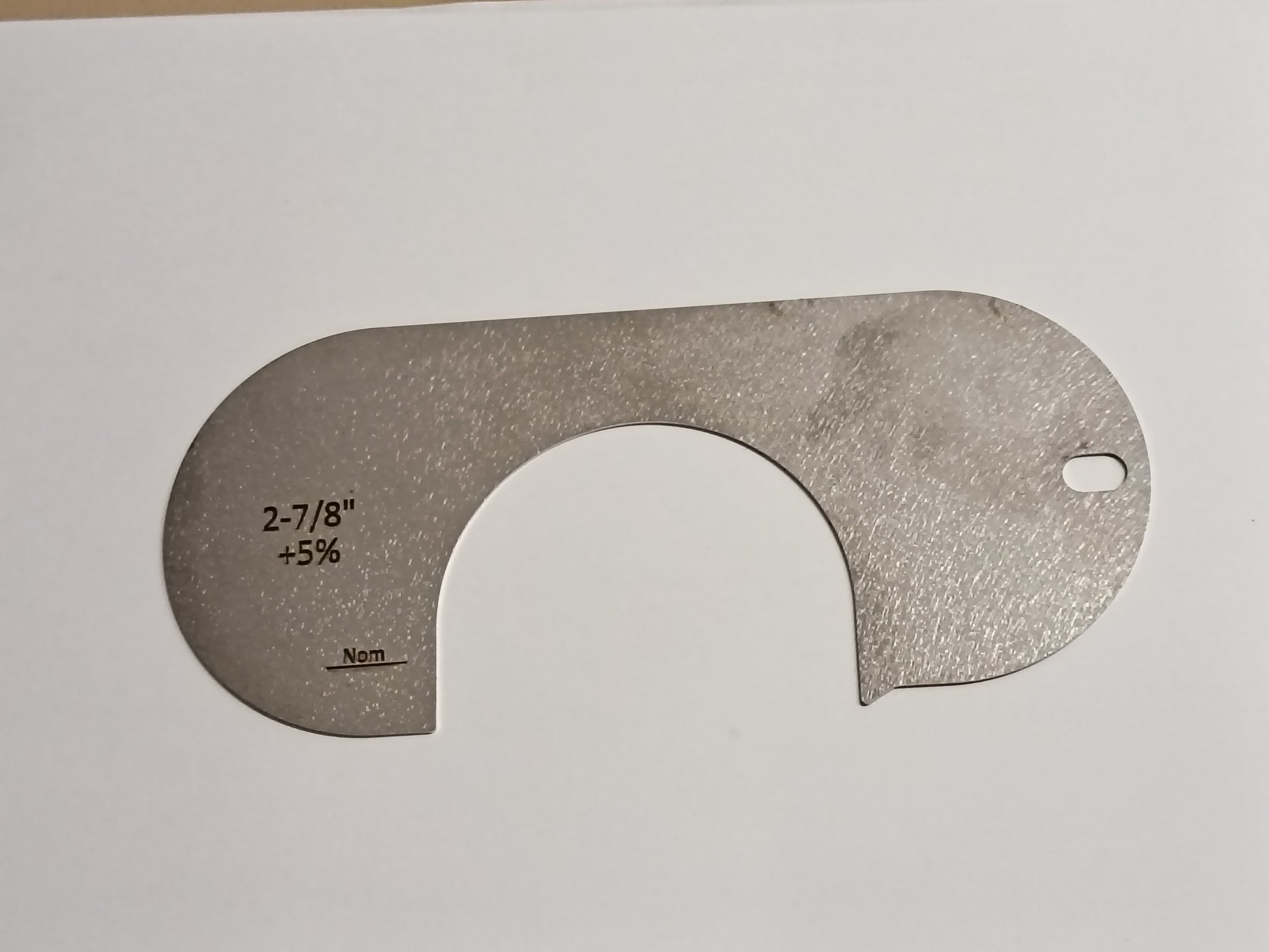 wire rope and sheave gauge  on a grey background