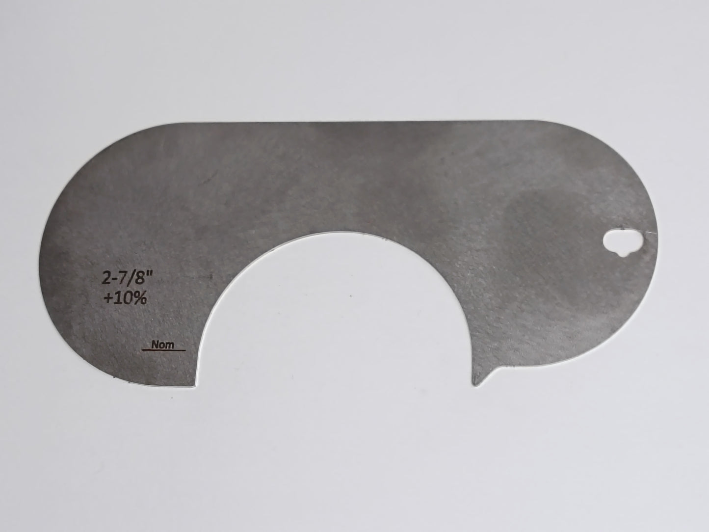 wire rope and sheave gauge  on a grey background